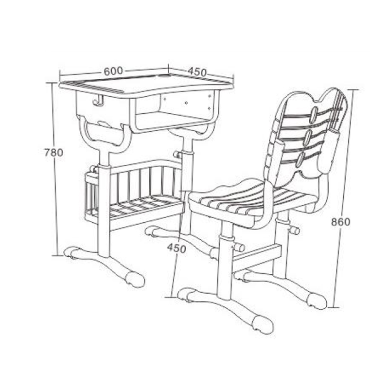 UC-A0101 Modern Single Student Desk and Chair
