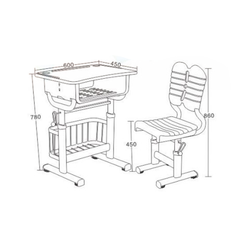 UC-A0301 Modern Single Student Desk and Chair