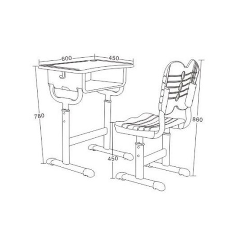 UC-A0302 Modern Single Student Desk and Chair