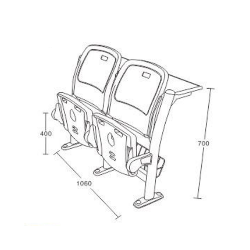 UC-A4301 Lecture Hall Plastic Folding Bench