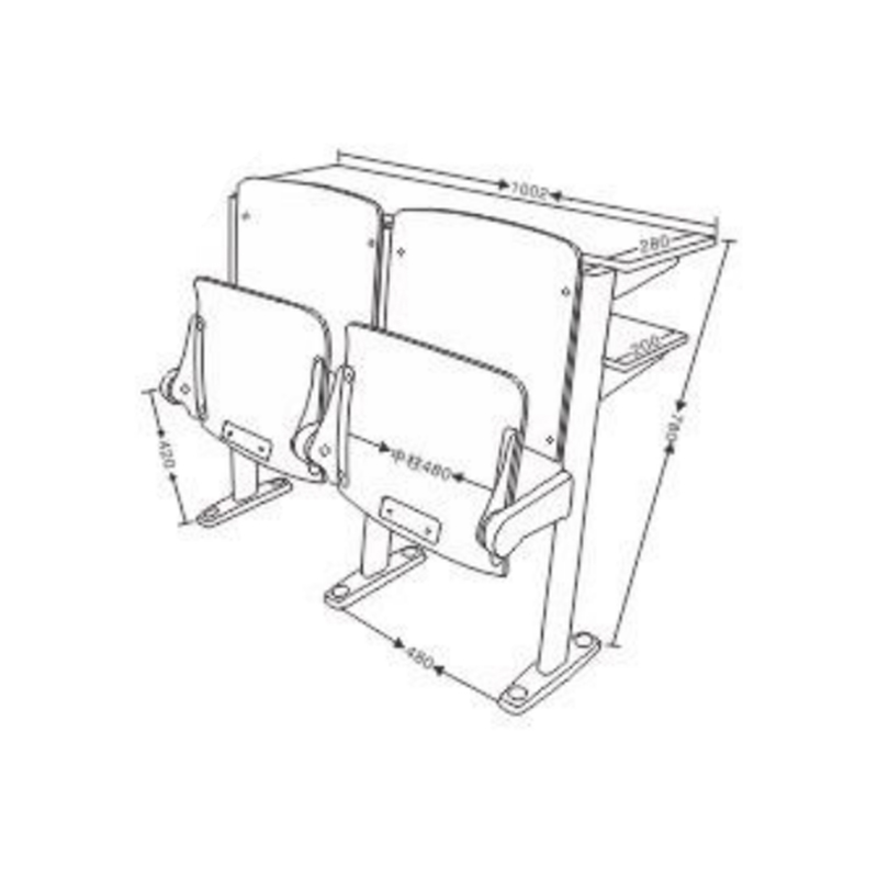 UC-A4402 School Lecture Hall Folding Benches
