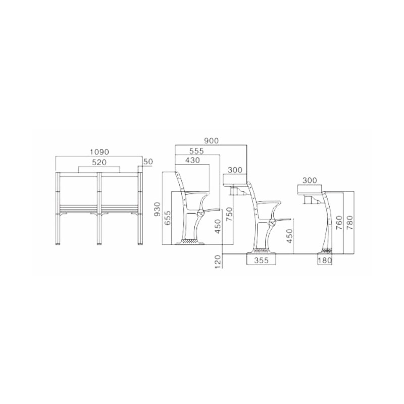 UC-A4501 Folding Bench In School Lecture Hall