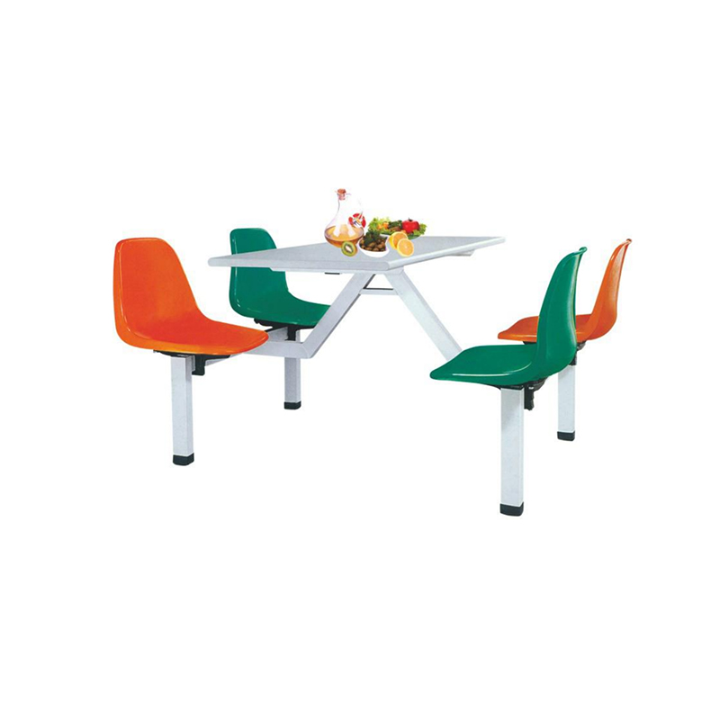 UC-A5101 School Canteen Fiberglass Four-Seater Dining Table And Chairs