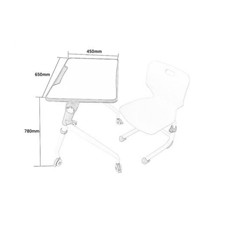 UC-A0502 Movable Single Student Desk And Chair