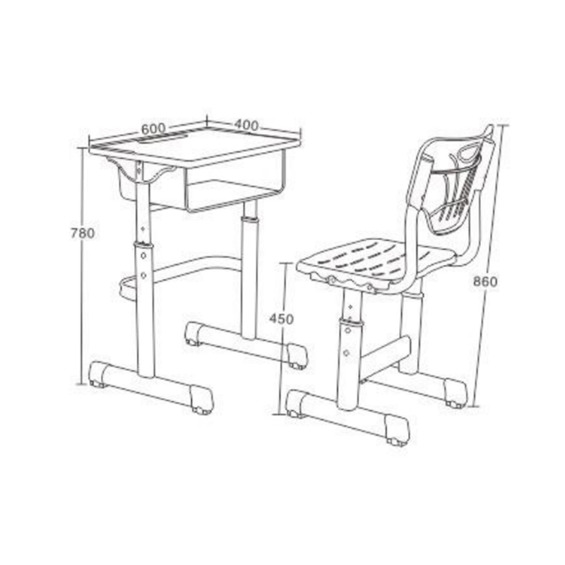 UC-A0902 Comfortable Student Desks And Chairs