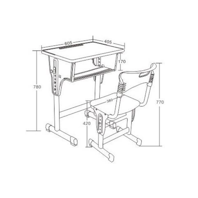 UC-A1102 Primary And Secondary School Desks And Chairs