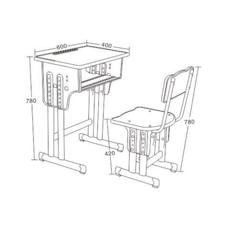 UC-A1302 Adjustable Student Work Desk And Chair