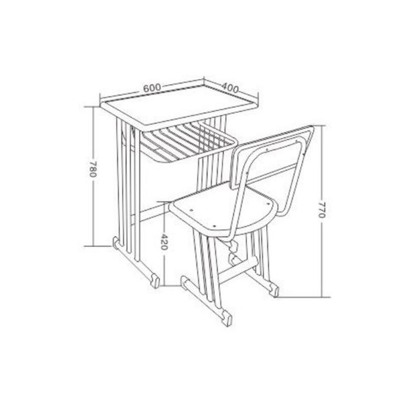 UC-A1601 Solid Training Institution Single Desk And Chair