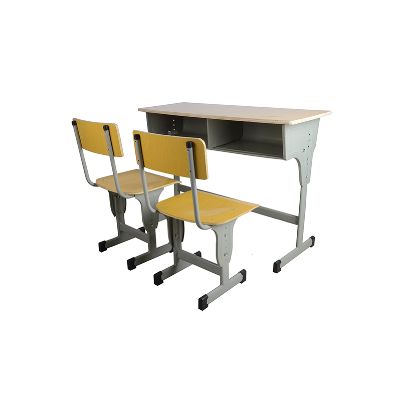 UC-A2602 Double Classroom Imitation Wood Desk And Chair