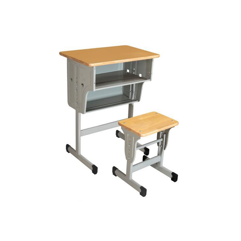UC-A2702 School Wooden Single Person Desk And Chair With Backrest