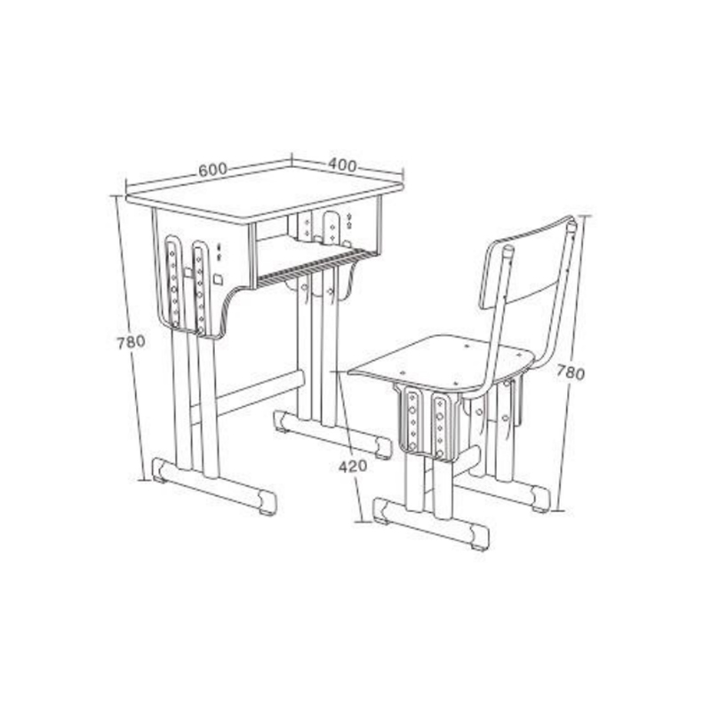 UC-A3001 Upgradable Classroom Single Desk And Chair