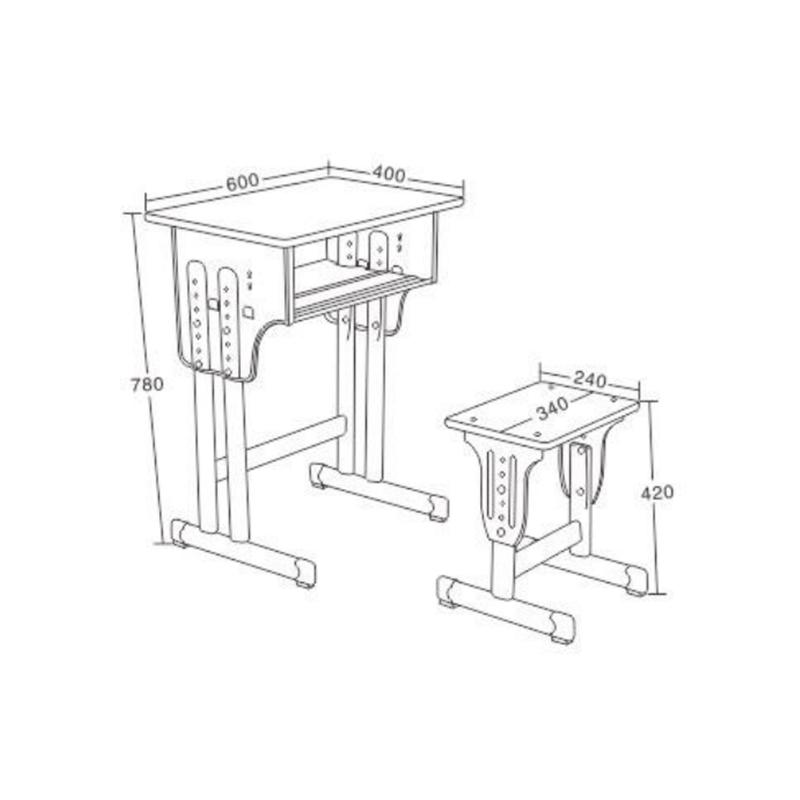 UC-A3101 Single Layer Double Column Classroom Desks And Chairs