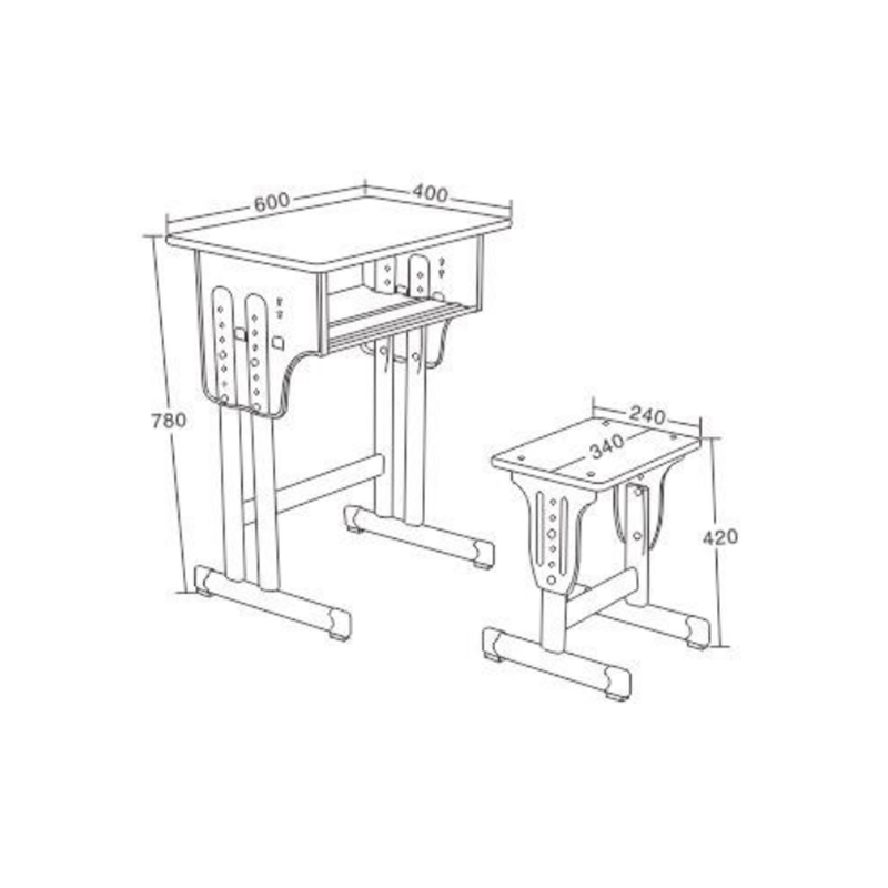 UC-A3201 Single Layer Double Column Classroom Desks And Chairs
