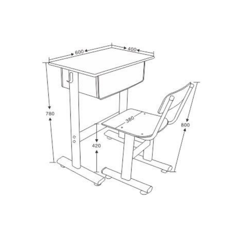 UC-A3501 Classroom Single-Layer Single-Column Desks And Chairs