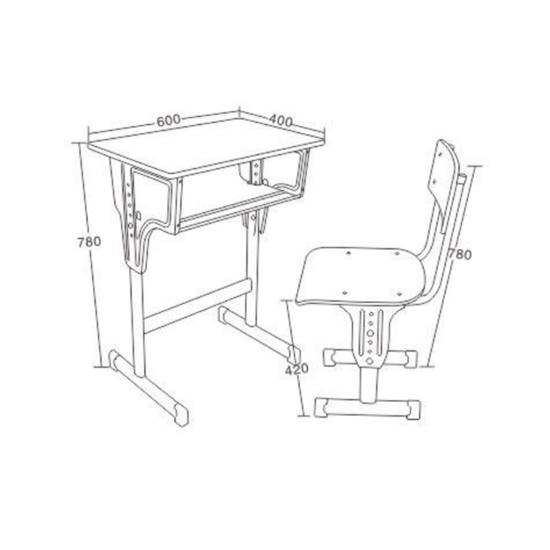 UC-A3702 Training Institution Single-Person Single-Layer Desk And Chair